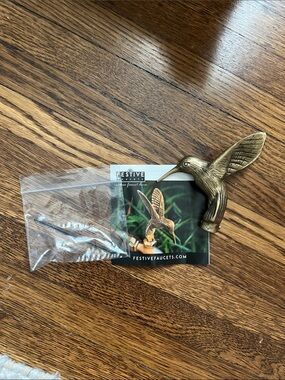 Hummingbird Bird Water Spout in Antique Brass